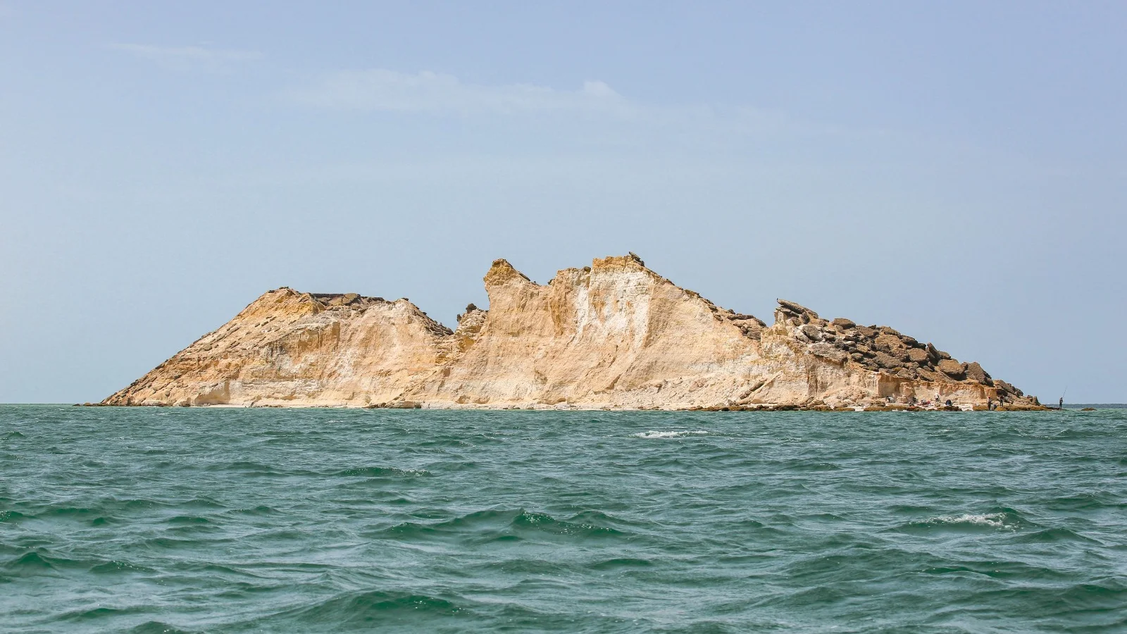 L'île du Dragon vue depuis la lagune de Dakhla
